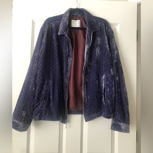 Urban Outfitters Velvet Blue Jacket size L